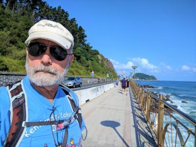 Walking path along the Bay of Biscay