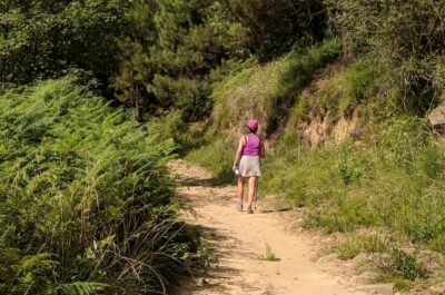 Ruminations on walking words: a woman taking a walk on a part of el Camino de Santiago del Norte