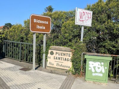 The bridge from France to Spain in Irun