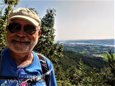 Selfie looking back toward France