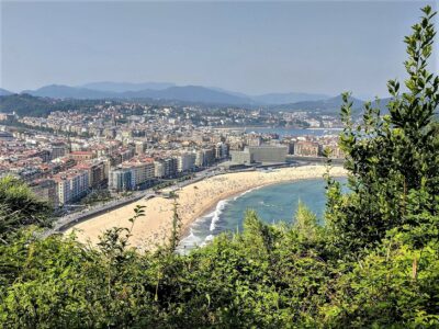 San Sebastian from the hill to the east