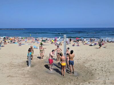 A beach scene