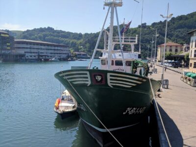 A boat in harbor